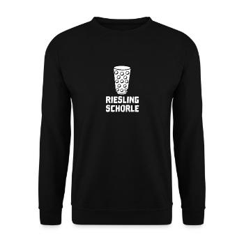 Rieslingschorle - Unisex Pullover - Schwarz - Vorne - Alina (178cm) & Michal (187cm)