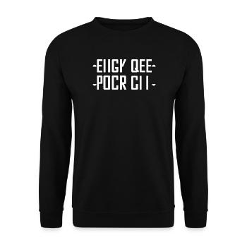 Eine geheime Botschaft - Unisex Pullover - Schwarz - Vorne - Alina (178cm) & Michal (187cm)