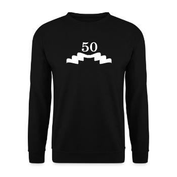 Façonner votre propre 50e anniversaire cinquante ans - Sweat-shirt Unisexe - noir - Devant - Alina (178cm) & Michal (187cm)