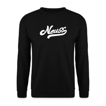 Neuss Retro - Unisex Pullover - Schwarz - Vorne - Alina (178cm) & Michal (187cm)