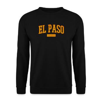 El Paso Texas Vintage Western - Unisex Sweatshirt - black - Front - Alina (178cm) & Michal (187cm)