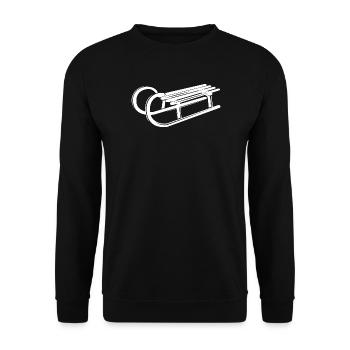 Traîneau Illustration Symbole graphique Neige Hiver - Sweat-shirt Unisexe - noir - Devant - Alina (178cm) & Michal (187cm)