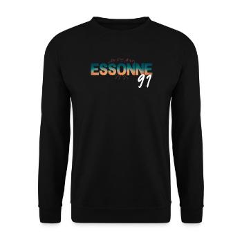 Essonne Sunset Skyline 91 - Unisex Sweatshirt - black - Front - Alina (178cm) & Michal (187cm)