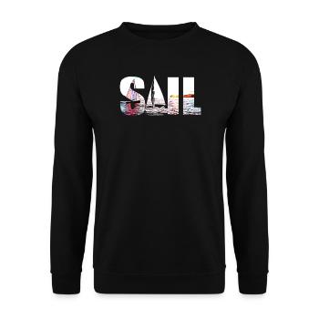 SAIL - Unisex Sweatshirt - black - Front - Alina (178cm) & Michal (187cm)