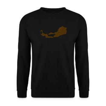 Lion Relaxation Silhouette Design - Unisex Sweatshirt - black - Front - Alina (178cm) & Michal (187cm)