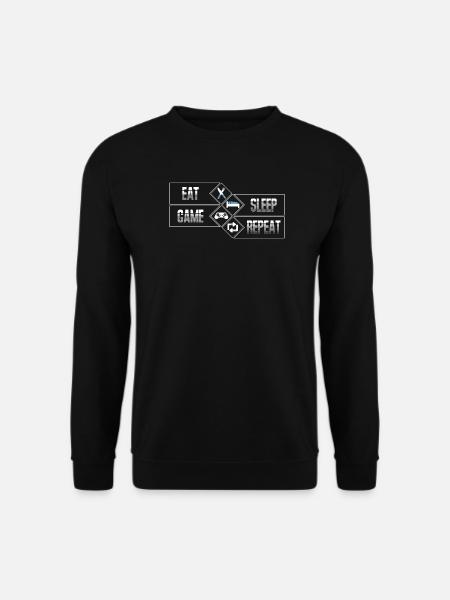 PC Gaming - Eat Sleep Game Repeat - Unisex Sweatshirt - black