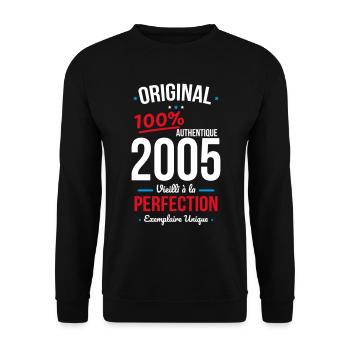 20 Year Anniversary - Original 2005 - Unisex Sweatshirt - black - Front - Alina (178cm) & Michal (187cm)