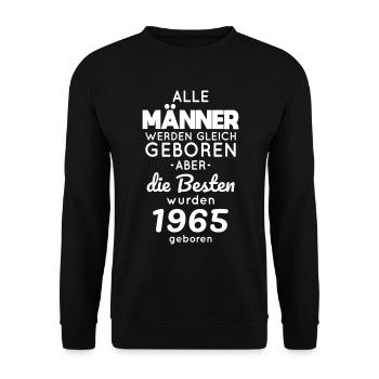 60e anniversaire - Les meilleurs sont nés en 1965 - Sweat-shirt Unisexe - noir - Devant - Alina (178cm) & Michal (187cm)