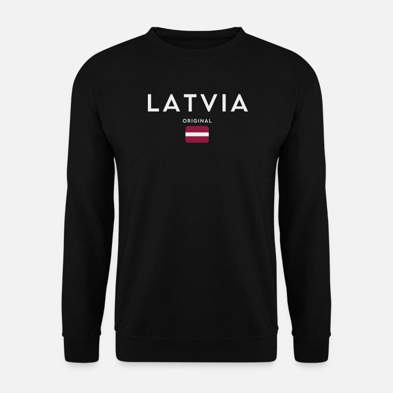 Latvian flag, Latvian pride - Unisex Sweatshirt - black