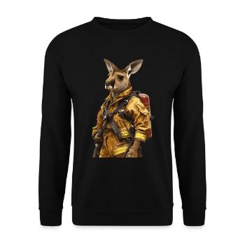 Känguru - Unisex Pullover - Schwarz - Vorne - Alina (178cm) & Michal (187cm)