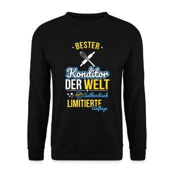 Best Pastry Chef in the World - 100% Authentic - Unisex Sweatshirt - black - Front - Alina (178cm) & Michal (187cm)