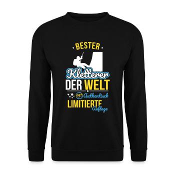 Meilleur grimpeur du monde - 100 % authentique - Sweat-shirt Unisexe - noir - Devant - Alina (178cm) & Michal (187cm)