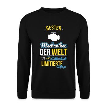 Meilleur mécanicien au monde - 100 % authentique - Sweat-shirt Unisexe - noir - Devant - Alina (178cm) & Michal (187cm)