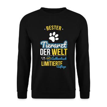 Meilleur vétérinaire du monde - 100 % authentique - Sweat-shirt Unisexe - noir - Devant - Alina (178cm) & Michal (187cm)