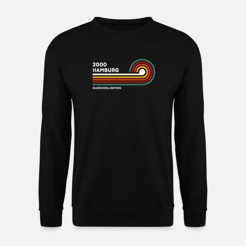 Hamburg Retro Shirt 2000 PLZ Souvenir Postleitzahl - Unisex Pullover - Schwarz