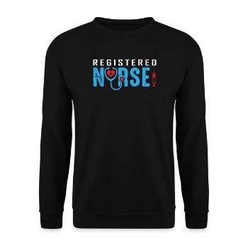 Funny Nurse Gifts Nursing Outfits - Unisex Sweatshirt - black - Front - Alina (178cm) & Michal (187cm)
