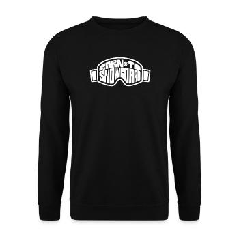 Born to Snowboard Ski Goggles - Unisex Sweatshirt - black - Front - Alina (178cm) & Michal (187cm)