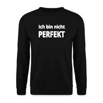 Perfekt - Unisex Pullover - Schwarz - Vorne - Alina (178cm) & Michal (187cm)