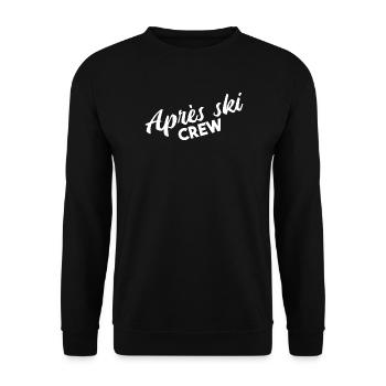 Après Ski Crew Party Vibes - Unisex Sweatshirt - black - Front - Alina (178cm) & Michal (187cm)