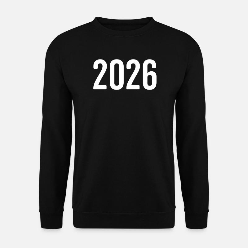 2026 Jahreszahl Ziffer - Unisex Pullover - Schwarz