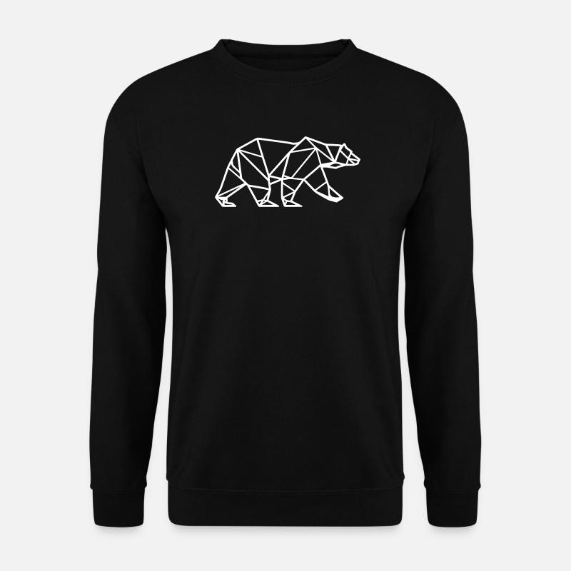 Polar Bear Polar Bear Polygon Icon - Unisex Sweatshirt - black