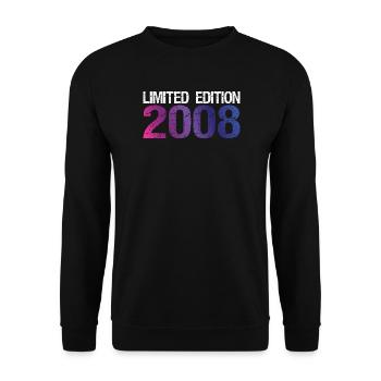 18th Birthday Limited Edition 2008 vintage - Unisex Sweatshirt - black - Front - Alina (178cm) & Michal (187cm)