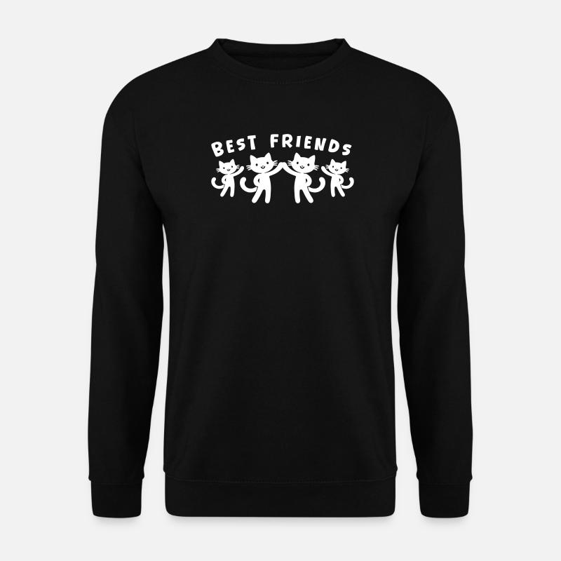 Beste Freunde Katzen - Unisex Pullover - Schwarz