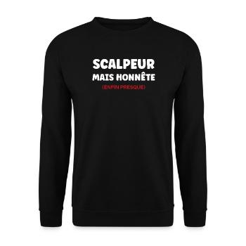 Scalpeur Honnête Presque - Sweat-shirt Unisexe - noir - Devant - Alina (178cm) & Michal (187cm)
