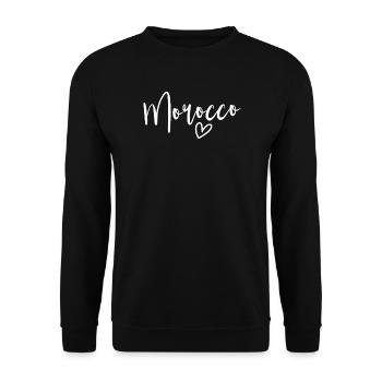 Cœur du Maroc Amour des Femmes au Maroc - Sweat-shirt Unisexe - noir - Devant - Alina (178cm) & Michal (187cm)