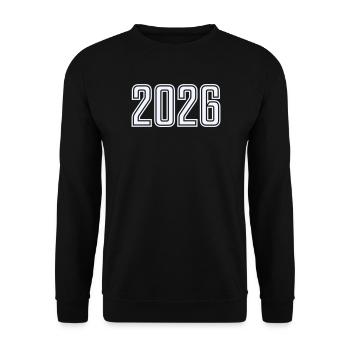 2026  - Unisex Pullover - Schwarz - Vorne - Alina (178cm) & Michal (187cm)