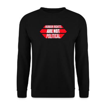 Les droits de l’homme ne sont pas politiques Logo Menschenrechte - Sweat-shirt Unisexe - noir - Devant - Alina (178cm) & Michal (187cm)