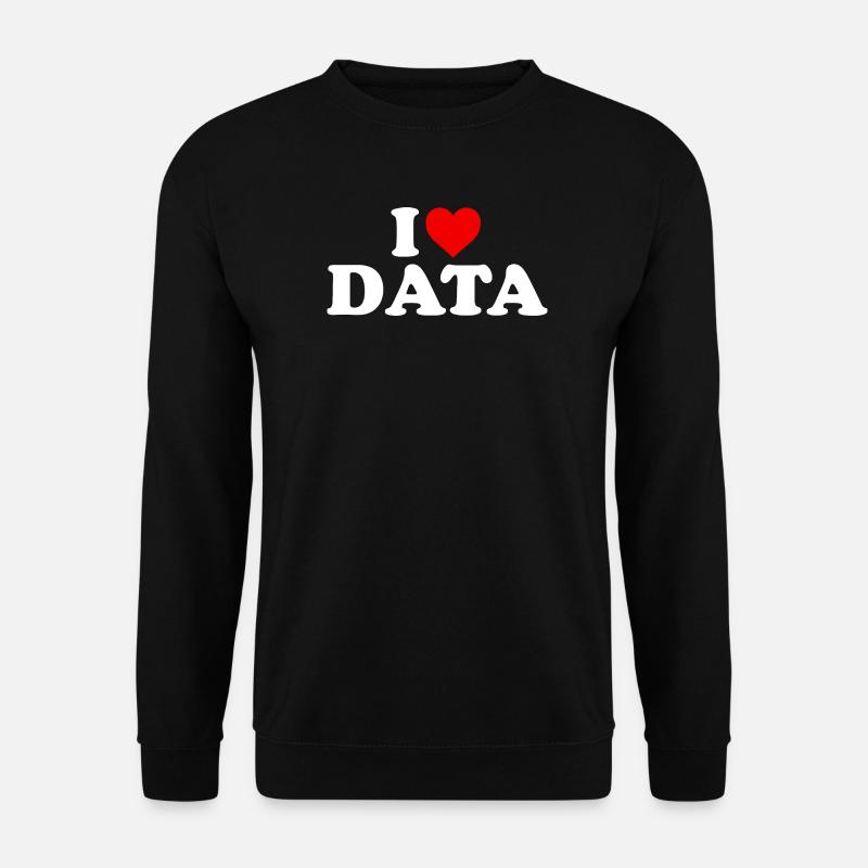 Ich liebe Daten – Herz - Unisex Pullover - Schwarz