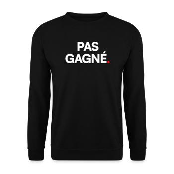 Pas gagné - Sweat-shirt Unisexe - noir - Devant - Alina (178cm) & Michal (187cm)