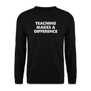 Teaching Makes A Difference - Unisex Pullover - Schwarz - Vorne - Alina (178cm) & Michal (187cm)