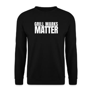 Hot Dog Senf Streetfood Wuerstchen BBQ Foodie Lust - Unisex Pullover - Schwarz - Vorne - Alina (178cm) & Michal (187cm)