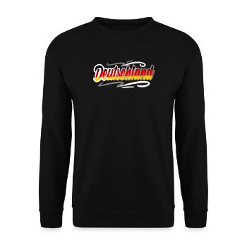 Deutschland - Unisex Pullover - Schwarz - Vorne - Alina (178cm) & Michal (187cm)