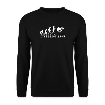 Evolution Schnee für Snowboarder - Unisex Pullover - Schwarz - Vorne - Alina (178cm) & Michal (187cm)