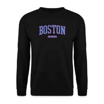 Boston Stadt Pride Emblem - Unisex Pullover - Schwarz - Vorne - Alina (178cm) & Michal (187cm)
