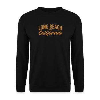 Long Beach California Retro Logo - Unisex Sweatshirt - black - Front - Alina (178cm) & Michal (187cm)