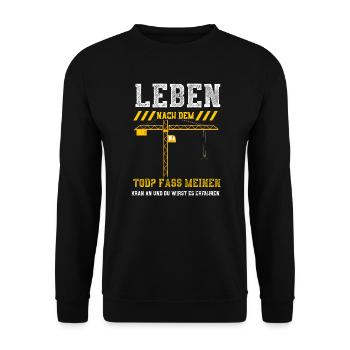 Leben Nach Dem Tod? Fass Meinen... - Unisex Pullover - Schwarz - Vorne - Alina (178cm) & Michal (187cm)
