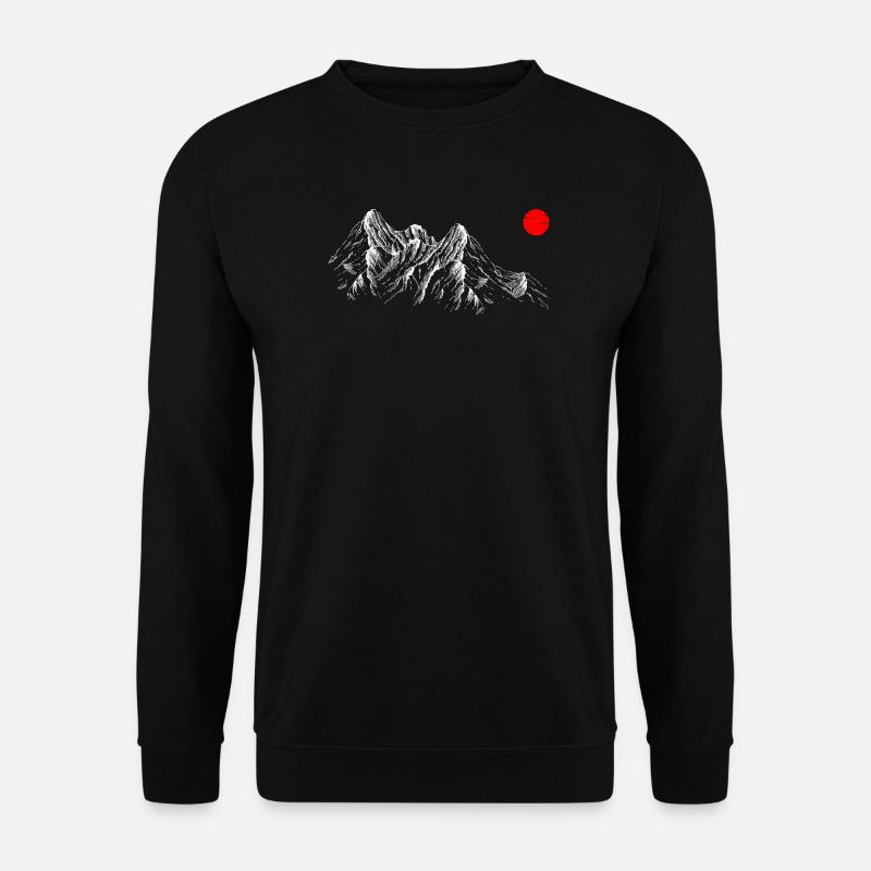Crimson Sun Over Silent Peaks - Unisex Sweatshirt - black