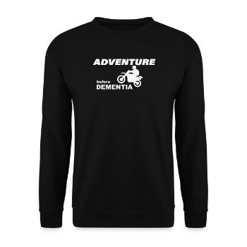 MOTORBIKE ADVENTURE - Unisex Sweatshirt - black - Front - Alina (178cm) & Michal (187cm)