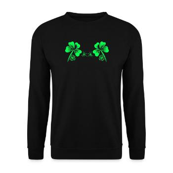 Soutien-gorge St Patrick’s Day Shamrock Soutien-gorge Bikini - Sweat-shirt Unisexe - noir - Devant - Alina (178cm) & Michal (187cm)