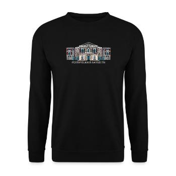 Iconic Festspielhaus Bayreuth, Bavière - Sweat-shirt Unisexe - noir - Devant - Alina (178cm) & Michal (187cm)