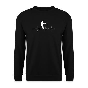 Funny Cricketer Cricket Sports Sayings - Unisex Sweatshirt - black - Front - Alina (178cm) & Michal (187cm)