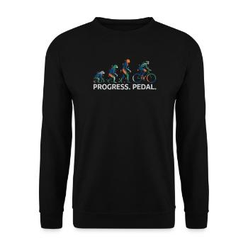Évolution de la pédale Progress - Sweat-shirt Unisexe - noir - Devant - Alina (178cm) & Michal (187cm)