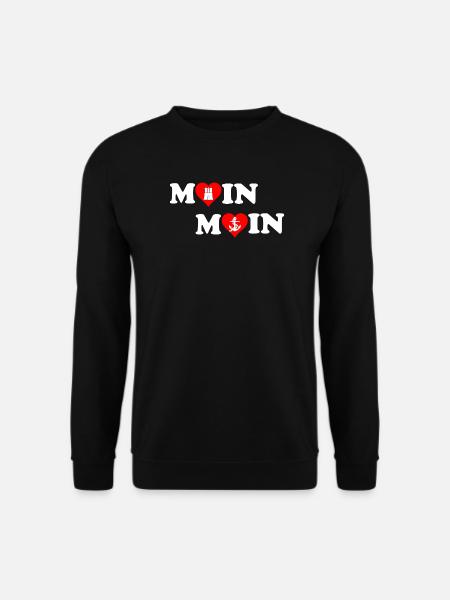 Moin Moin Heart for Hamburg - Unisex Sweatshirt - black