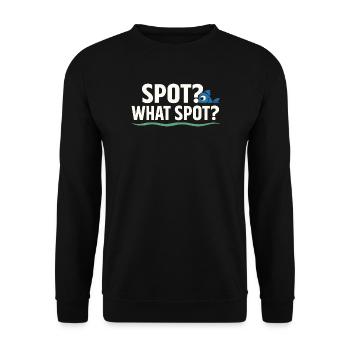 Endroit secret pour la pêche – ne demandez pas - Sweat-shirt Unisexe - noir - Devant - Alina (178cm) & Michal (187cm)