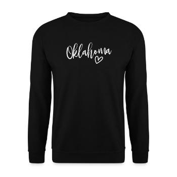 Oklahoma Heart Women's Love Oklahoma - Unisex Pullover - Schwarz - Vorne - Alina (178cm) & Michal (187cm)