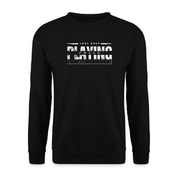 Spiel weiter White-Poker - Unisex Pullover - Schwarz - Vorne - Alina (178cm) & Michal (187cm)